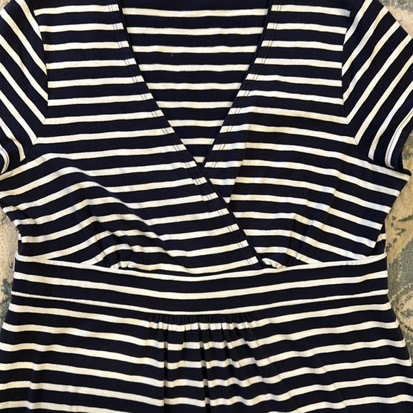 Blue & White Fit and Flair Dress - Picture 4 of 8